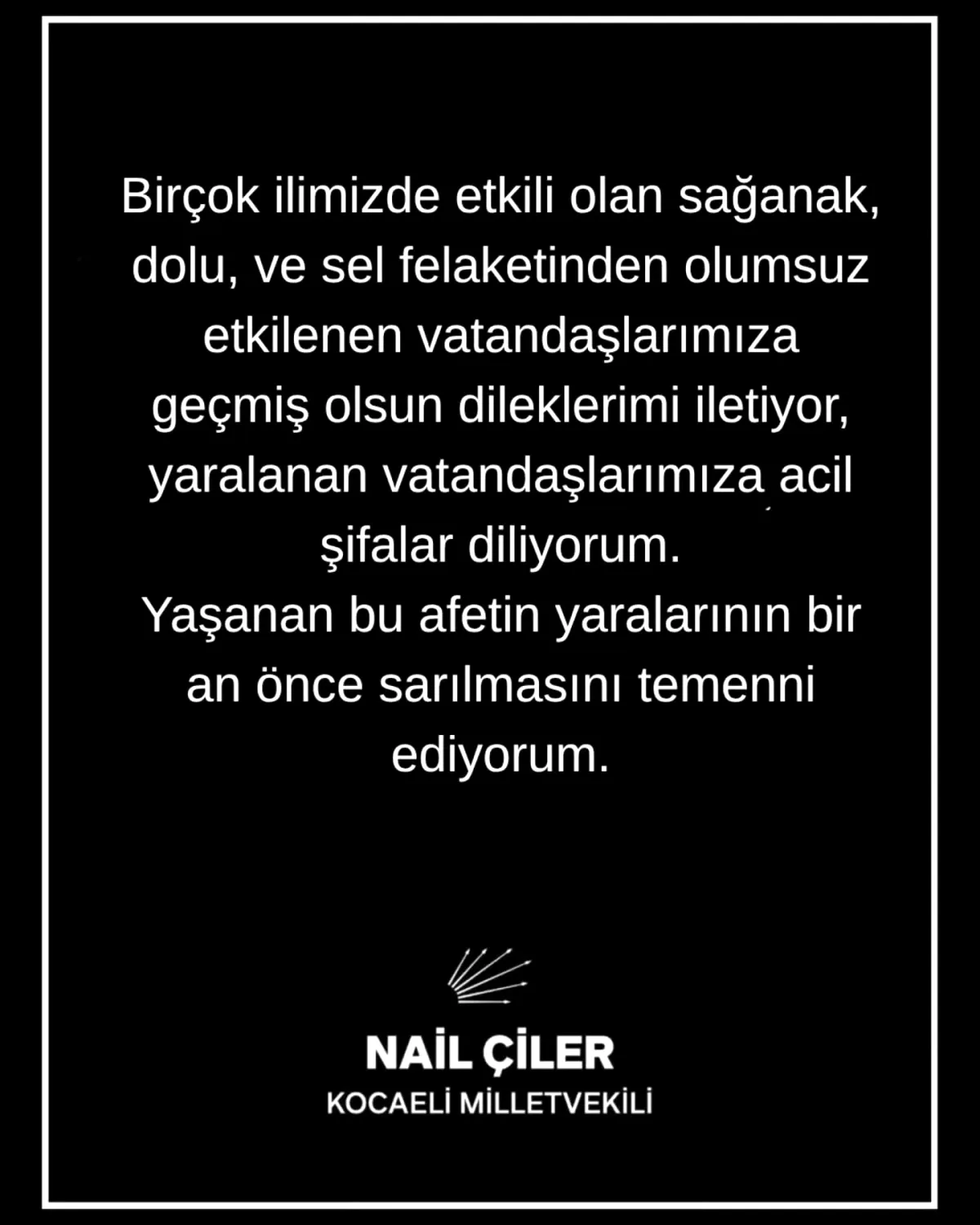 CHP'li Nail Çiler'den chpsamsun Paylaşımı: Geçmiş Olsun CHP'li Nail Çiler'den chpsamsun Paylaşımı: Geçmiş Olsun
