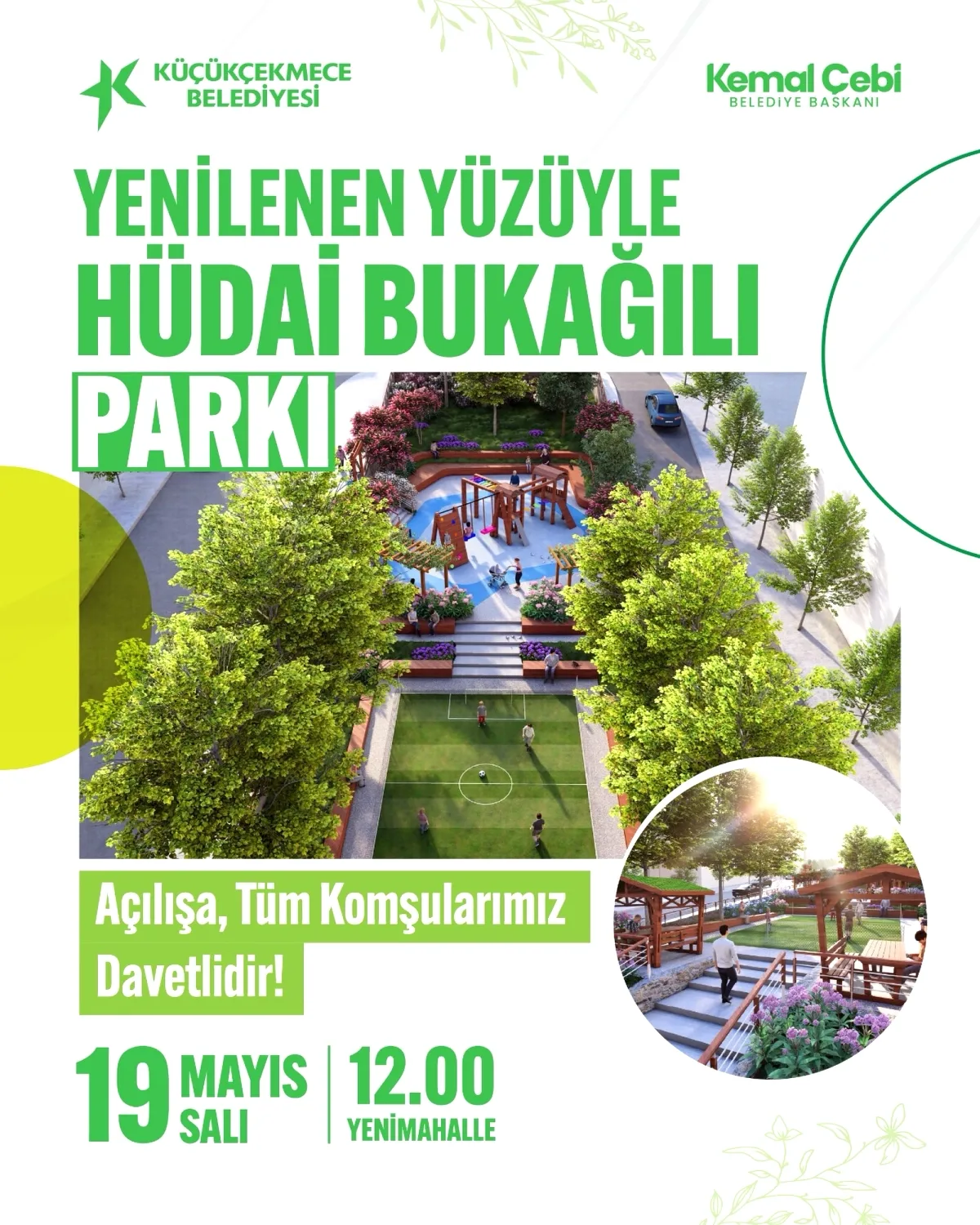 Küçükçekmece'de 19 Mayıs Coşkusu: Hüdai Bukağılı Parkı Yenilenerek Açılıyor Küçükçekmece'de 19 Mayıs Coşkusu: Hüdai Bukağılı Parkı Yenilenerek Açılıyor