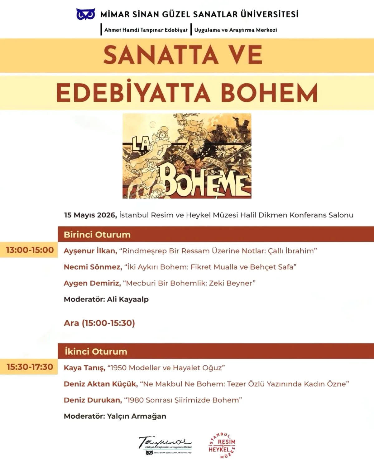 MSGÜ'de "Sanatta ve Edebiyatta Bohem" Paneli Düzenleniyor MSGÜ'de "Sanatta ve Edebiyatta Bohem" Paneli Düzenleniyor
