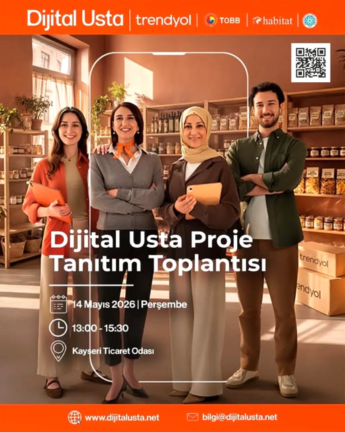 Kayseri'de Dijital Usta Projesi Lansmanı: E-Ticaret Eğitim Fırsatı Kayseri'de Dijital Usta Projesi Lansmanı: E-Ticaret Eğitim Fırsatı