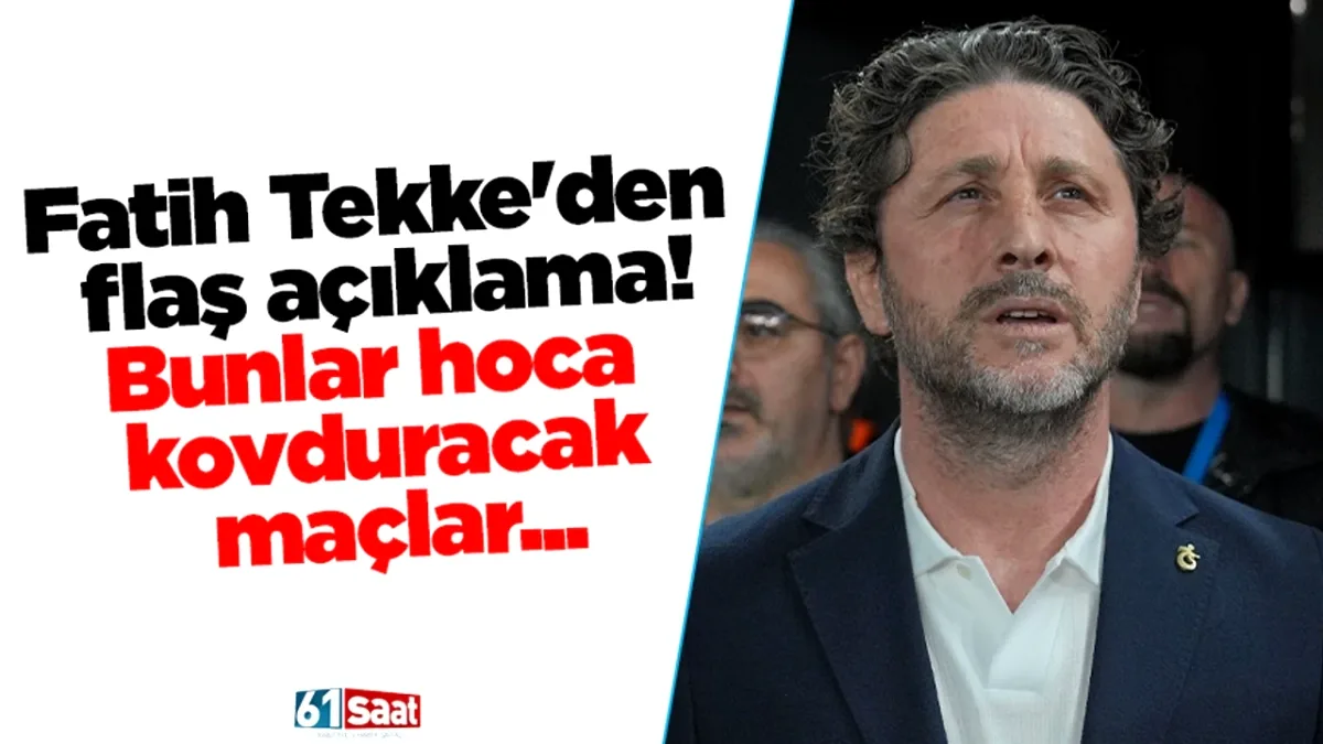 Fatih Tekke'den Yarı Final Sonrası Sitem: "Hoca Kovduracak Maçlar Bunlar" Fatih Tekke'den Yarı Final Sonrası Sitem: "Hoca Kovduracak Maçlar Bunlar"