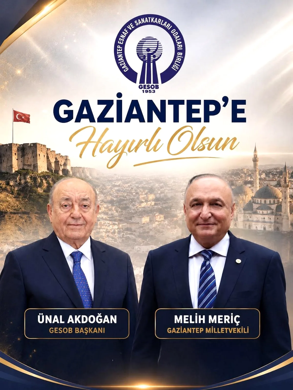 Melih Meriç'ten GESOB'un Yeni Başkanı Ünal Akdoğan'a Tebrik Mesajı Melih Meriç'ten GESOB'un Yeni Başkanı Ünal Akdoğan'a Tebrik Mesajı