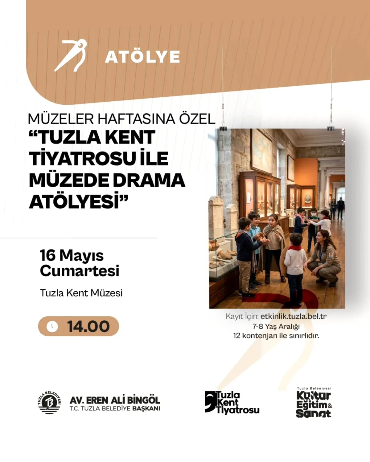 Tuzla'da Müzede Drama Atölyesi: 7-8 Yaş Çocuklar İçin Özel Etkinlik Tuzla'da Müzede Drama Atölyesi: 7-8 Yaş Çocuklar İçin Özel Etkinlik