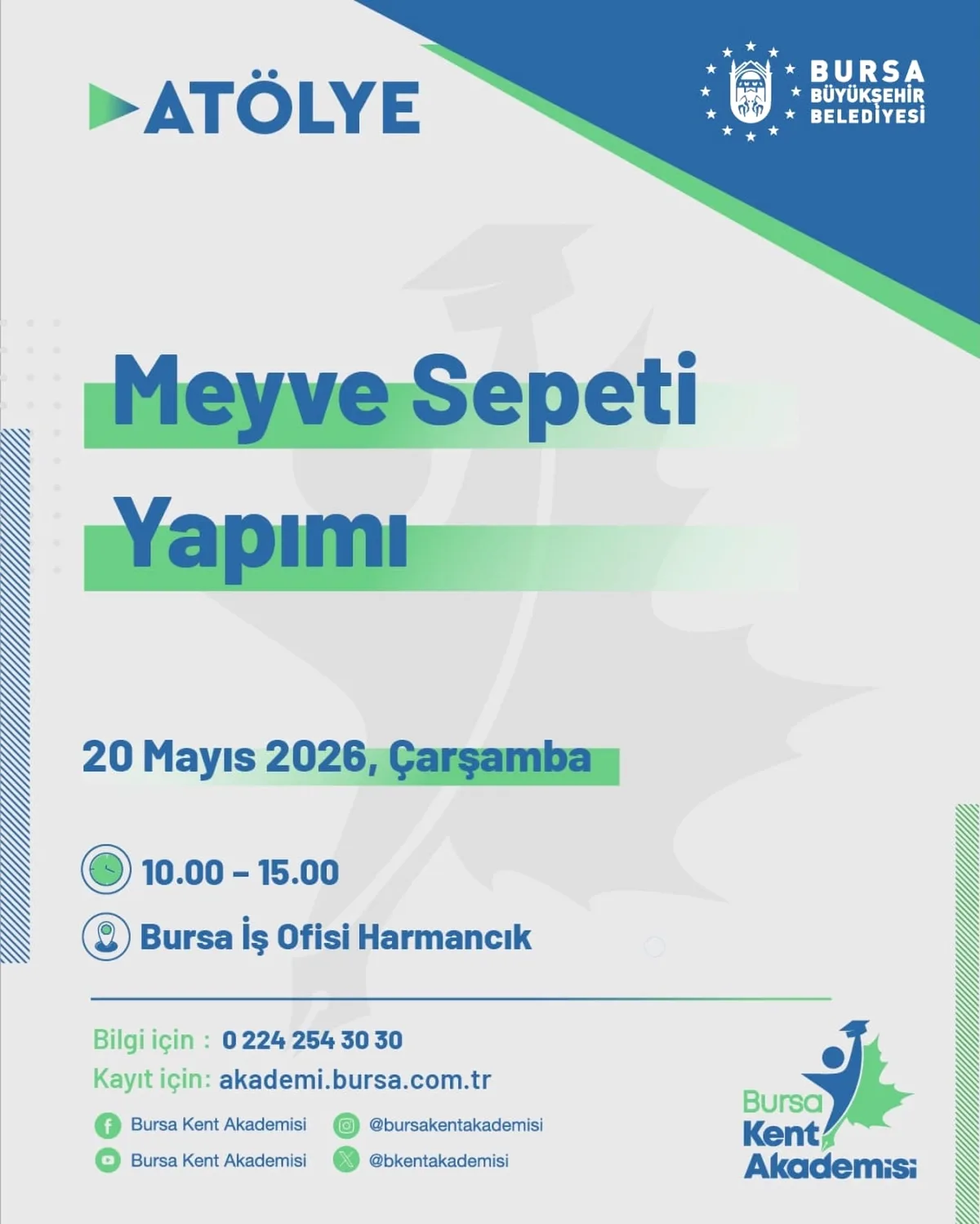 Harmancık'ta Meyve Sepeti Yapımı Atölyesi: 20 Mayıs'ta Ücretsiz Eğitim Harmancık'ta Meyve Sepeti Yapımı Atölyesi: 20 Mayıs'ta Ücretsiz Eğitim
