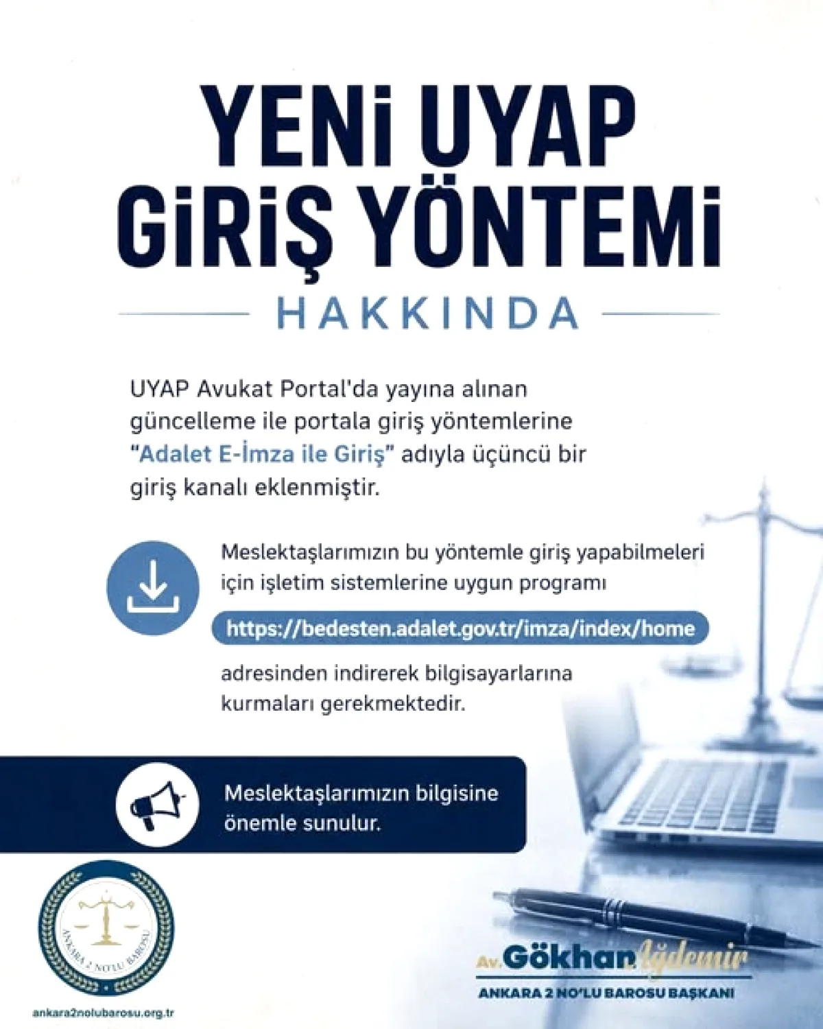 UYAP Avukat Portalı'na 'Adalet E-İmza' ile Giriş Dönemi Başladı UYAP Avukat Portalı'na 'Adalet E-İmza' ile Giriş Dönemi Başladı