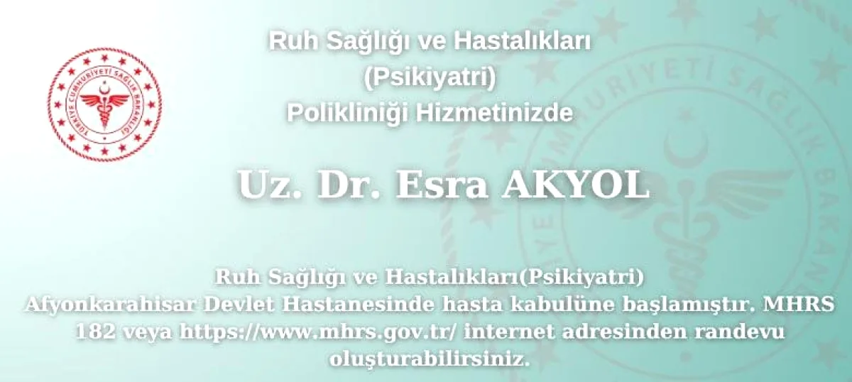 Afyonkarahisar Devlet Hastanesi'nde Psikiyatri Polikliniği Hizmete Açıldı Afyonkarahisar Devlet Hastanesi'nde Psikiyatri Polikliniği Hizmete Açıldı