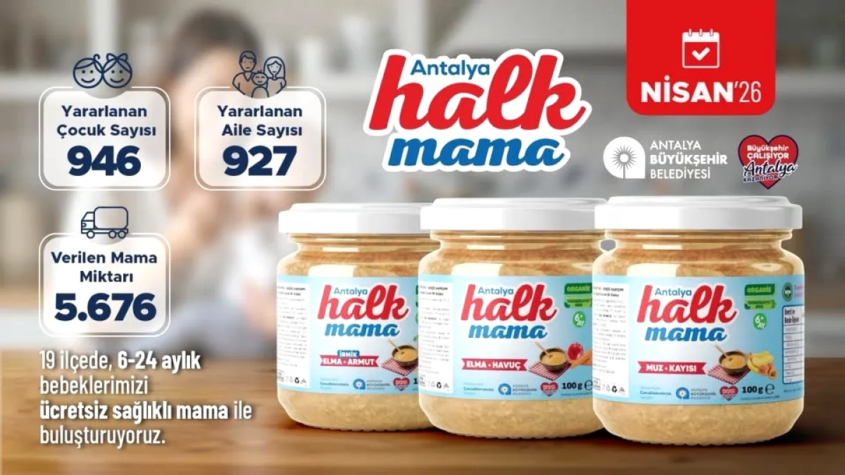 Antalya'da 6-24 Aylık Bebekler İçin Ücretsiz Mama Desteği Antalya'da 6-24 Aylık Bebekler İçin Ücretsiz Mama Desteği