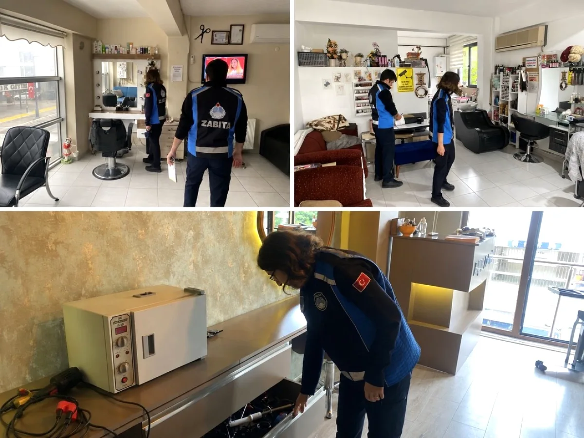 Altınova'da Berber ve Kuaför Denetimleri Sürüyor Altınova'da Berber ve Kuaför Denetimleri Sürüyor