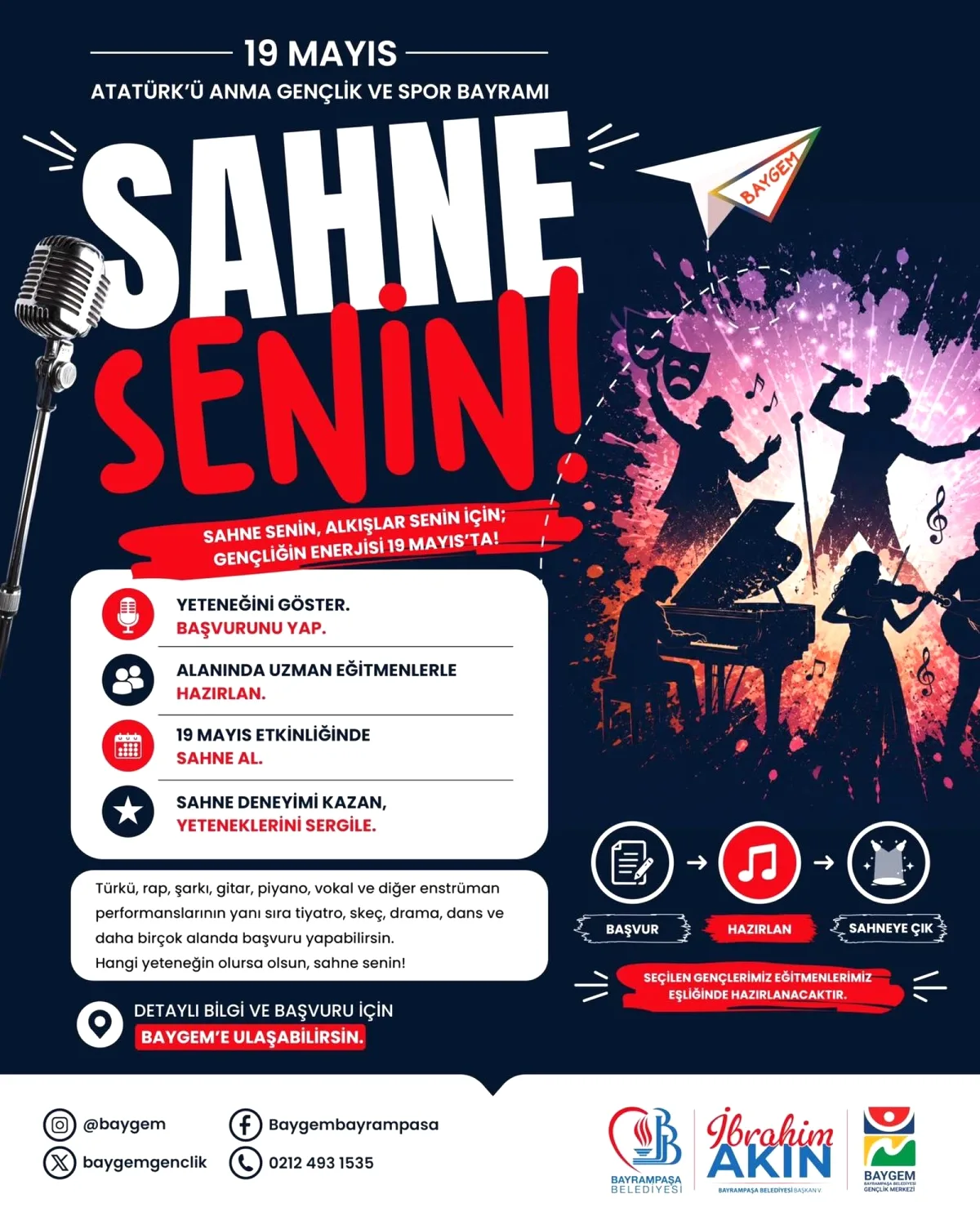 Bayrampaşa'da 19 Mayıs'ta Sahne Gençlerin Olacak Bayrampaşa'da 19 Mayıs'ta Sahne Gençlerin Olacak