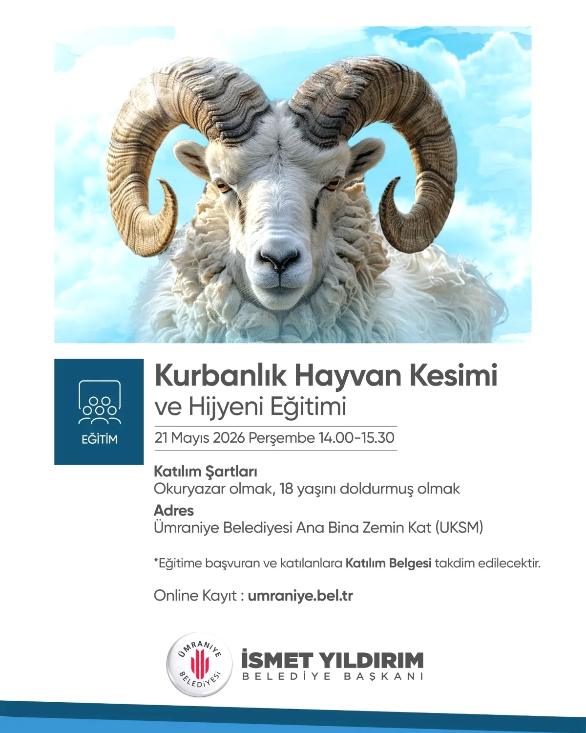Ümraniye'de Kurban Kesim Eğitimi: Ücretsiz Sertifika Fırsatı Ümraniye'de Kurban Kesim Eğitimi: Ücretsiz Sertifika Fırsatı