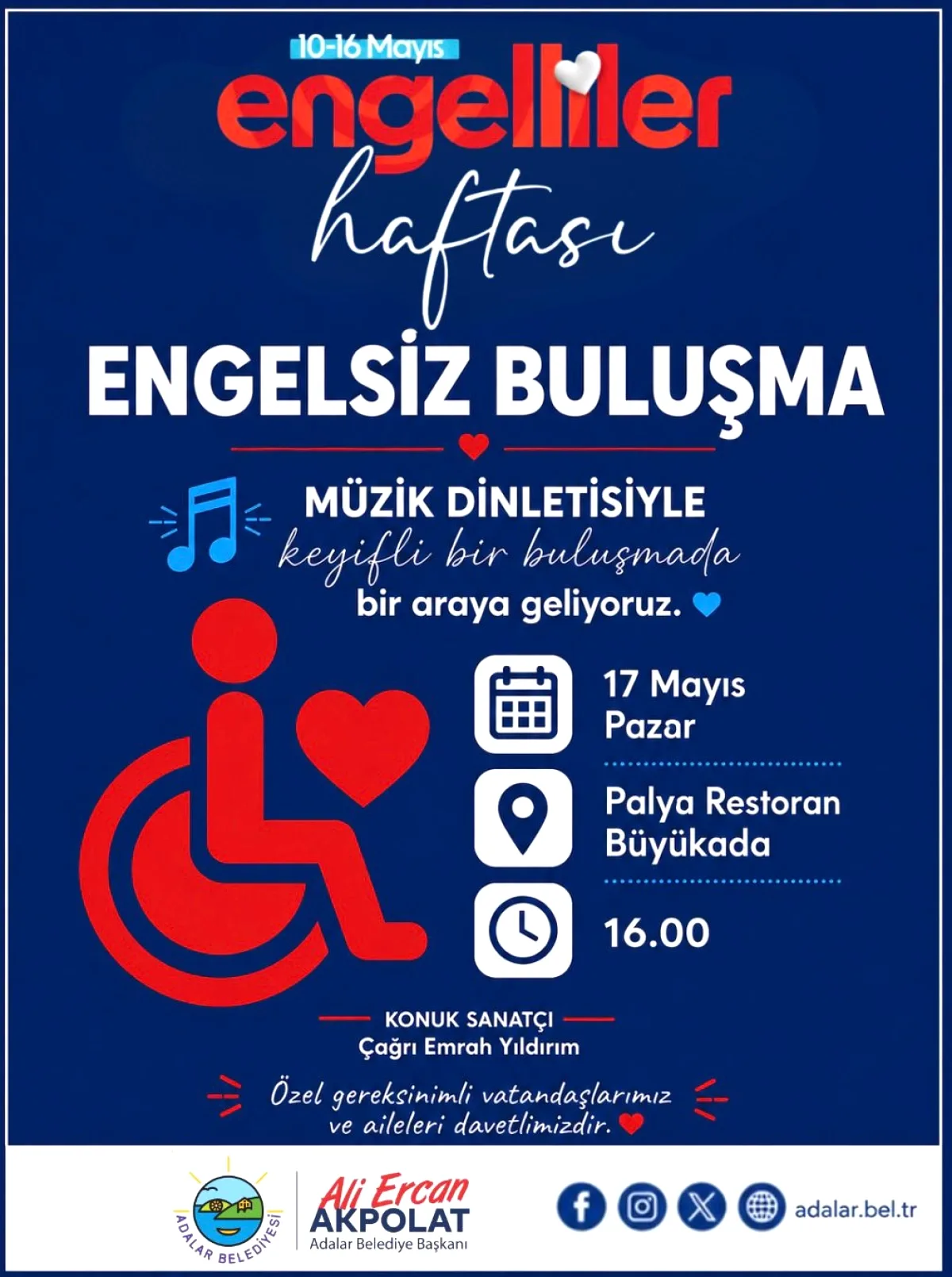 Adalar'da Engelsiz Buluşma: Çağrı Emrah Yıldırım Sahne Alacak Adalar'da Engelsiz Buluşma: Çağrı Emrah Yıldırım Sahne Alacak