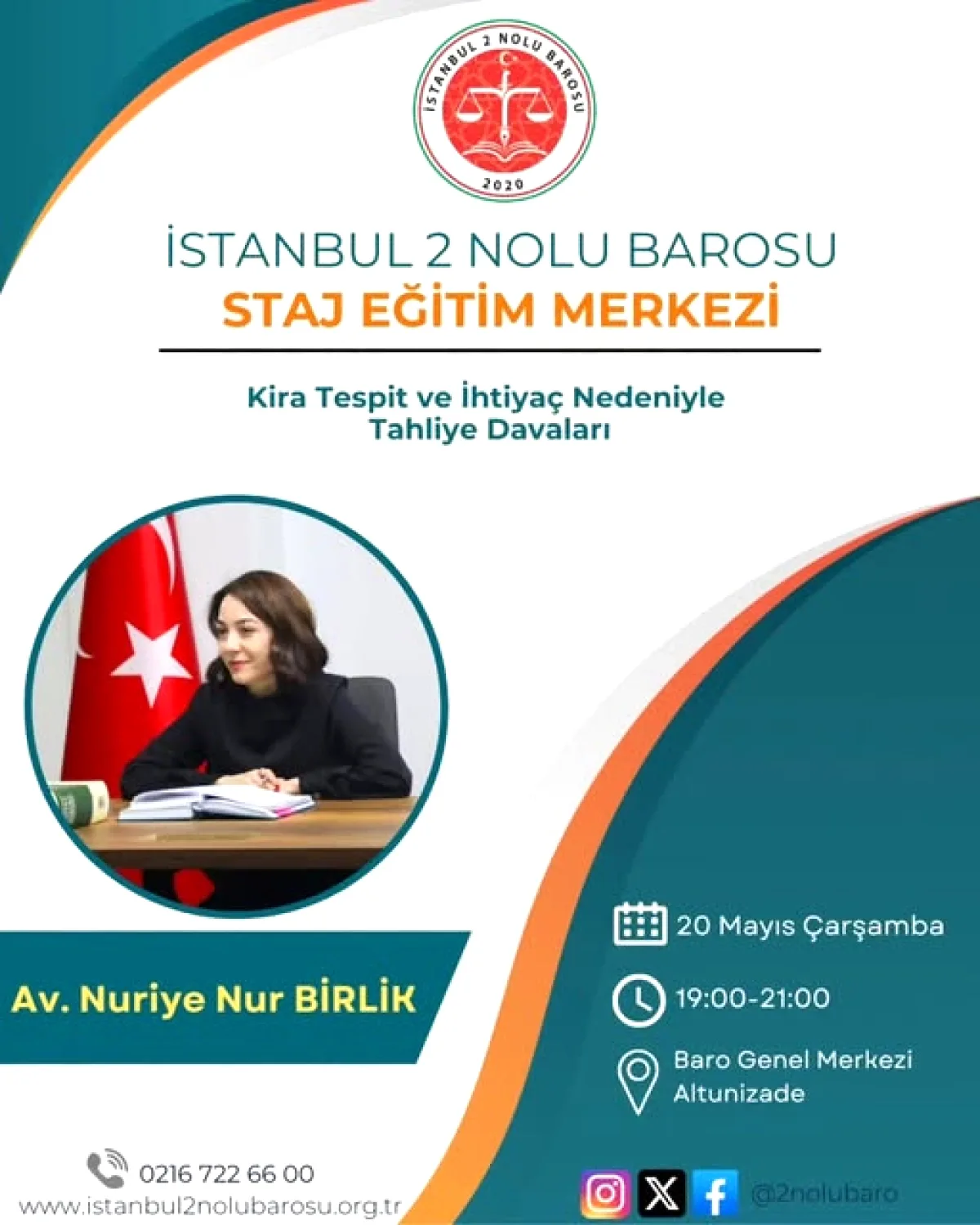 İstanbul 2 Nolu Barosu'ndan Avukat ve Stajyerlere Kira Hukuku Eğitimi İstanbul 2 Nolu Barosu'ndan Avukat ve Stajyerlere Kira Hukuku Eğitimi
