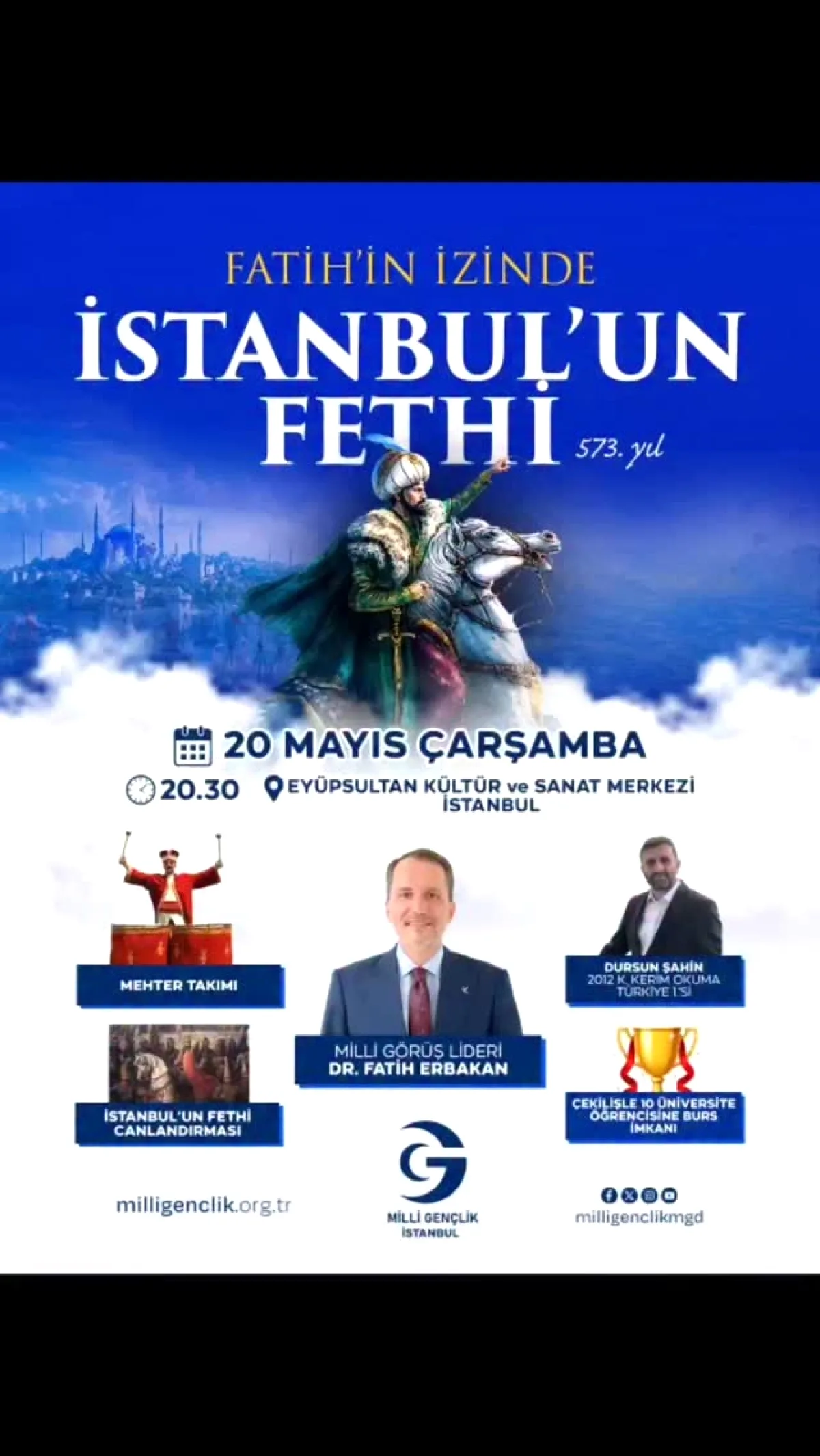 Fatih Erbakan'dan İstanbul'a Davet: Fethin Ruhu Eyüpsultan'da Yaşayacak Fatih Erbakan'dan İstanbul'a Davet: Fethin Ruhu Eyüpsultan'da Yaşayacak