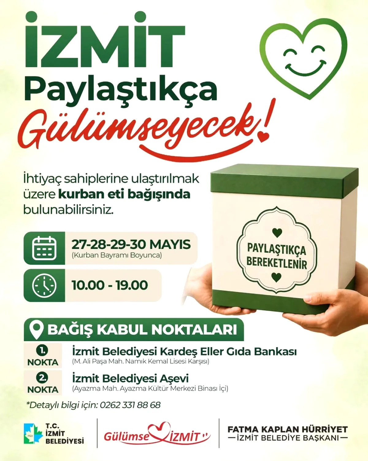 İzmit Belediyesi Kurban Bayramı Bağış Kampanyası Başlattı İzmit Belediyesi Kurban Bayramı Bağış Kampanyası Başlattı