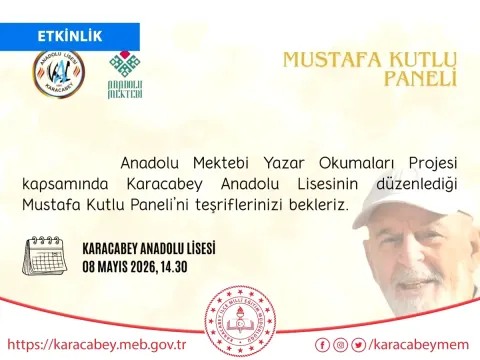 Mustafa Kutlu Eserleriyle Edebiyat Buluşması Karacabey'de Öğrencilerle Buluştu