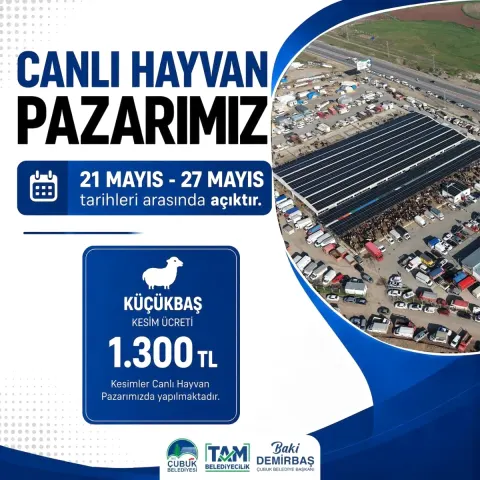 Çubuk'ta Kurban Kesim Hizmetinde Son Günler! Pazar 27 Mayıs'ta Kapanıyor Çubuk'ta Kurban Kesim Hizmetinde Son Günler! Pazar 27 Mayıs'ta Kapanıyor