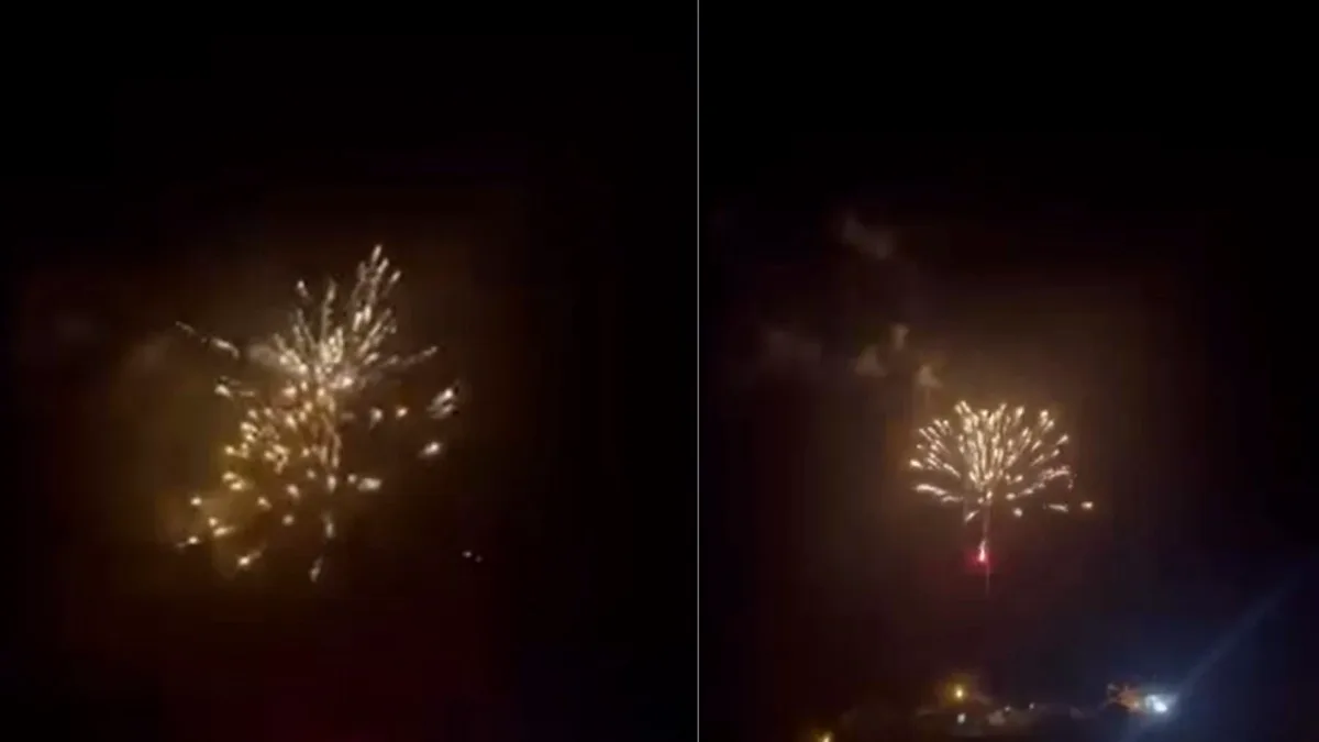 Taşköprü'de Bayram Gecesi Havai Fişek Gösterisi Taşköprü'de Bayram Gecesi Havai Fişek Gösterisi