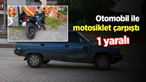 Samsun-Sinop yolunda kaza: Otomobil ve motosiklet çarpıştı, 1 yaralı