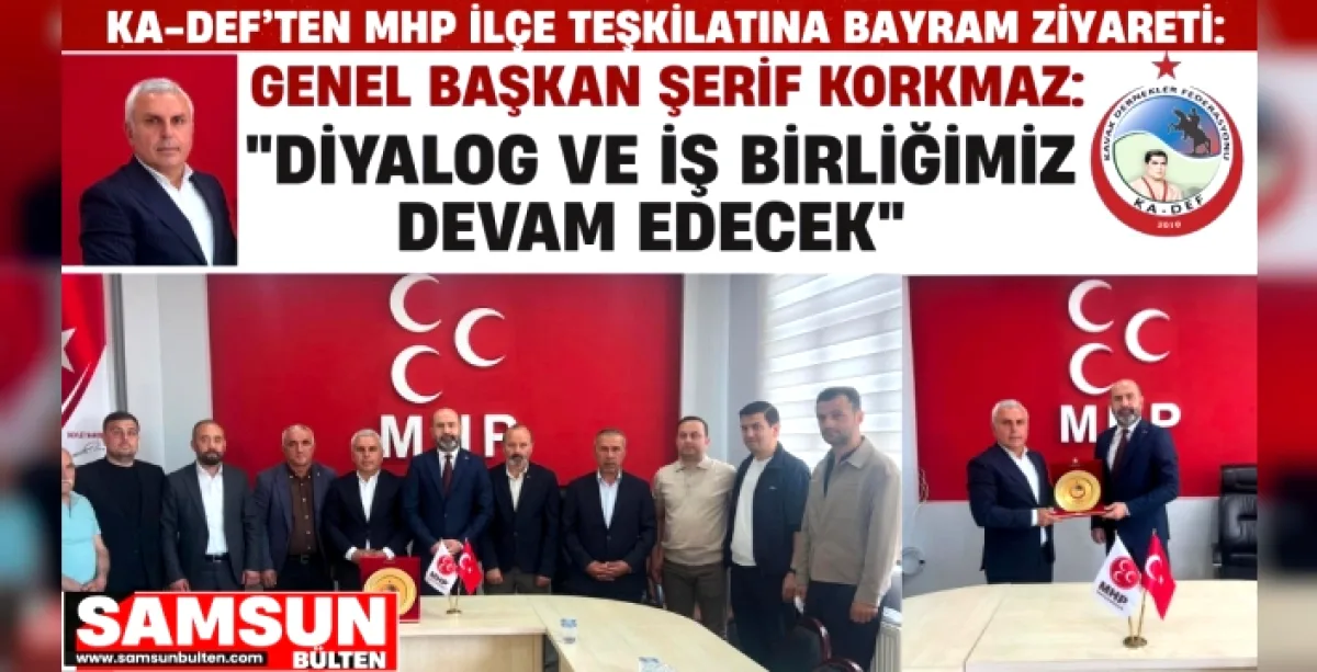 KA DEF Başkanı Korkmaz, MHP Kavak İlçe Teşkilatı'nı Bayram Ziyaret Etti KA DEF Başkanı Korkmaz, MHP Kavak İlçe Teşkilatı'nı Bayram Ziyaret Etti