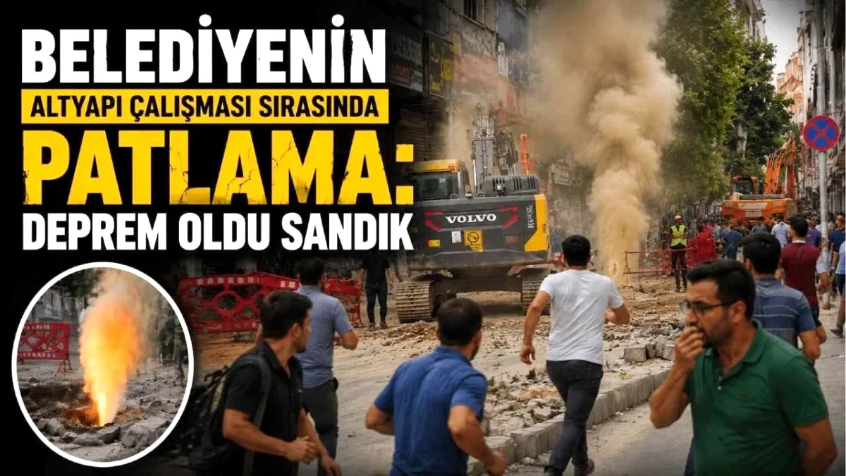 Kahramanmaraş'ta Altyapı Çalışmasında Doğalgaz Hattı Patladı Kahramanmaraş'ta Altyapı Çalışmasında Doğalgaz Hattı Patladı