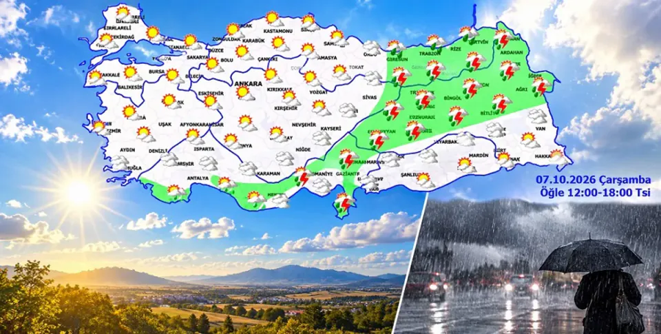 MGM'den 6 Ekim uyarısı: Doğu Akdeniz ve Karadeniz'de sağanak yağış bekleniyor görseli