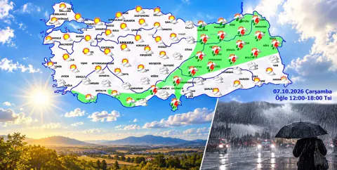 MGM'den 6 Ekim uyarısı: Doğu Akdeniz ve Karadeniz'de sağanak yağış bekleniyor