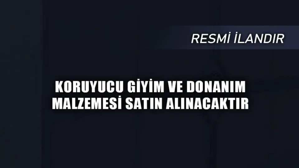 Bolu'da Kamu İhalesi: Personel İçin Koruyucu Giyim Alımı Yapılacak görseli