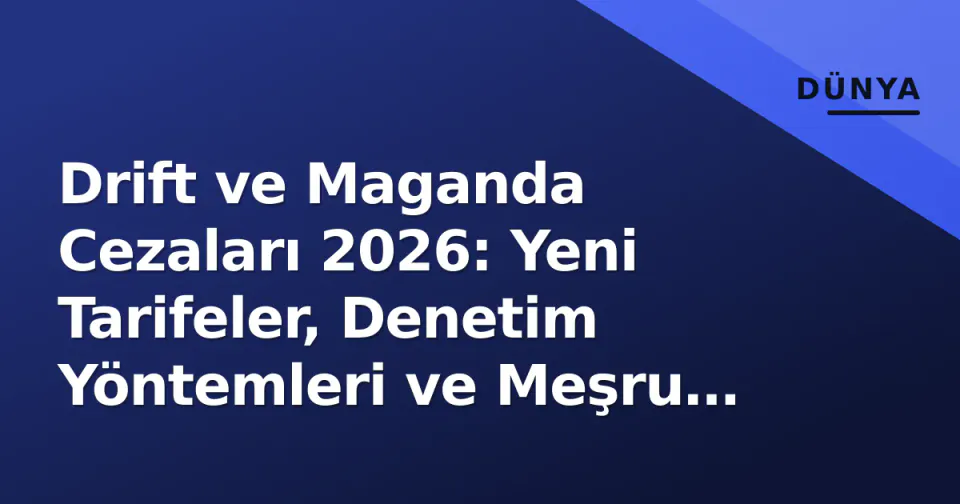 Drift ve Maganda Cezaları 2026: Yeni Tarifeler, Denetim Yöntemleri ve Meşru Pist Alternatifleri görseli