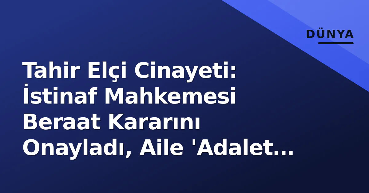 Tahir Elçi Cinayeti: İstinaf Mahkemesi Beraat Kararını Onayladı, Aile 'Adalet İçin Mücadele Sürer' Dedi Tahir Elçi Cinayeti: İstinaf Mahkemesi Beraat Kararını Onayladı, Aile 'Adalet İçin Mücadele Sürer' Dedi