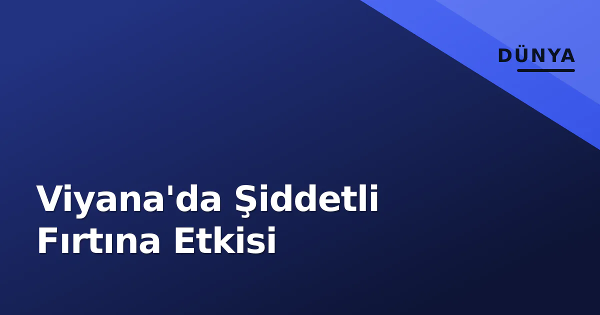 Viyana'da Şiddetli Fırtına Etkisi Viyana'da Şiddetli Fırtına Etkisi