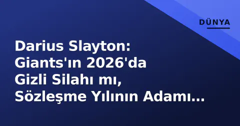 Darius Slayton: Giants'ın 2026'da Gizli Silahı mı, Sözleşme Yılının Adamı mı?