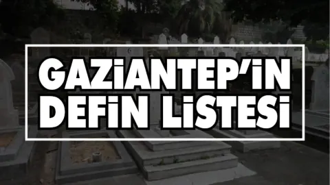 Gaziantep'te 11 Temmuz 2026 Vefat Listesi Açıklandı