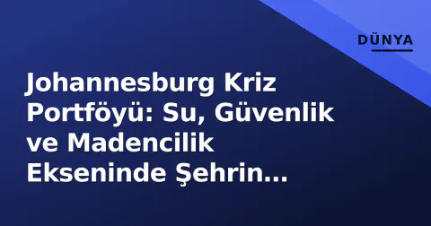 Johannesburg Kriz Portföyü: Su, Güvenlik ve Madencilik Ekseninde Şehrin Kaderi