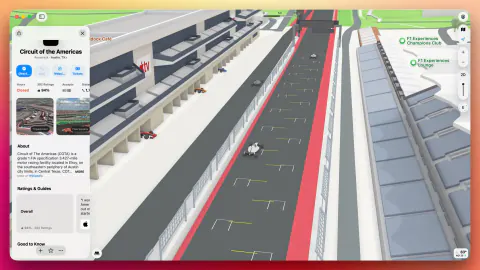 Apple Maps, Austin F1 Grand Prix'i İçin 3D Detay ve EV Yönlendirme Getirdi