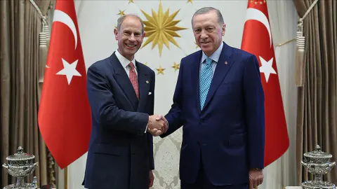 Cumhurbaşkanı Erdoğan, Edinburgh Dükü Prens Edward'ı Kabul Etti