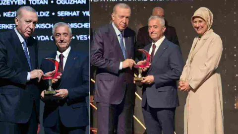 Şahinbey Belediye Başkanı Tahmazoğlu'na Cumhurbaşkanı Erdoğan'dan Türkiye Birinciliği Ödülü