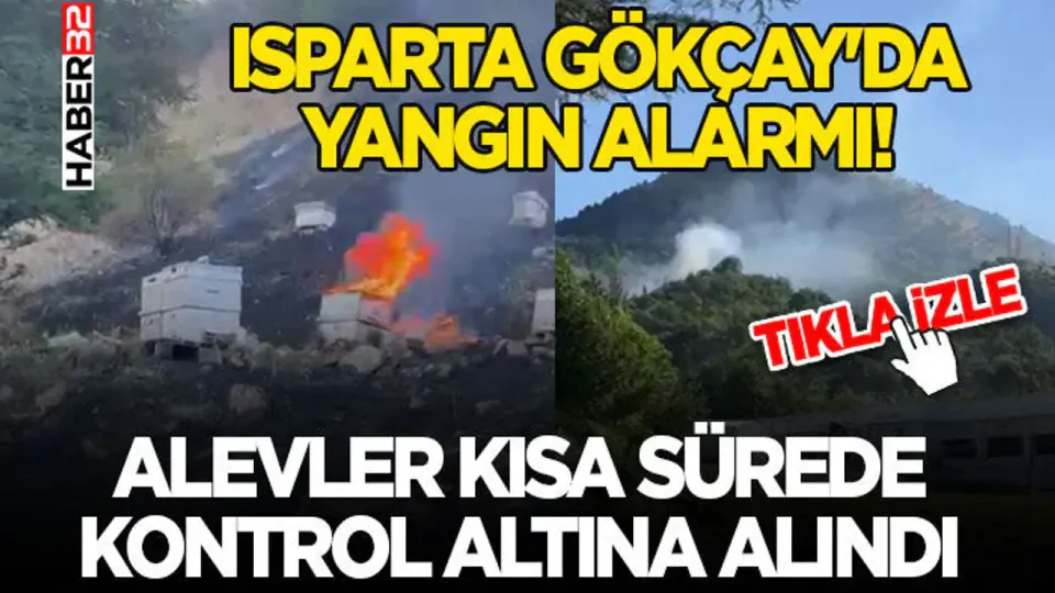Isparta Gökçay'da Yangın Alarmı: Ekipler Hızlı Müdahale ile Alevleri Durdurdu görseli