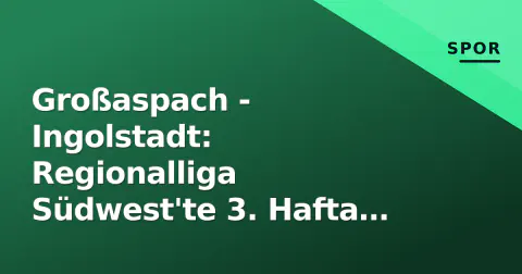Großaspach - Ingolstadt: Regionalliga Südwest'te 3. Hafta Zirve Mücadelesi