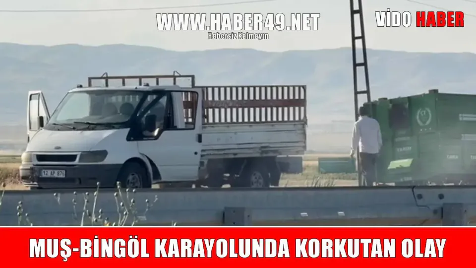 Muş-Bingöl Karayolunda Pikap Yangını: Akaryakıt İstasyonu Çalışanları Facianın Önüne Geçti görseli