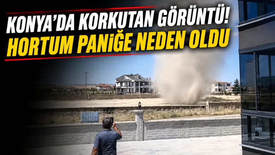 Konya Kulu'da Korkutan Anlar: Gökyüzünde Hortum Oluştu görseli