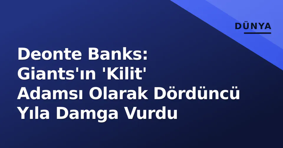 Deonte Banks: Giants'ın 'Kilit' Adamsı Olarak Dördüncü Yıla Damga Vurdu görseli