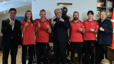 Çankırılı Milli Sporculardan Kaptan Mustafa Can'a Anlamlı Ziyaret