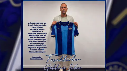 Gökhan İnler'den Adana Demirspor'a Destek: "Yaşasın Demirspor"