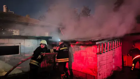Erzincan'da Odunluk Yangını Büyümeden Söndürüldü: İzzetpaşa Mahallesi