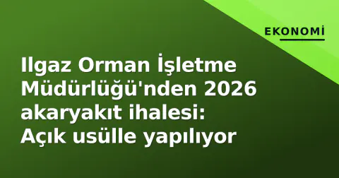 Ilgaz Orman İşletme Müdürlüğü'nden 2026 akaryakıt ihalesi: Açık usülle yapılıyor