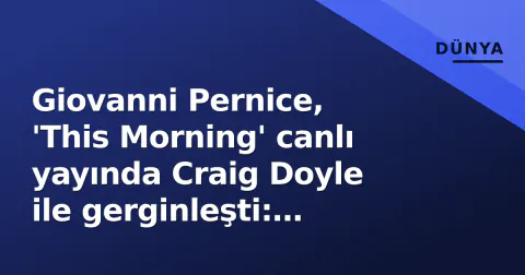 Giovanni Pernice, 'This Morning' canlı yayında Craig Doyle ile gerginleşti: "Hayatım devam etti"