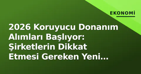 2026 Koruyucu Donanım Alımları Başlıyor: Şirketlerin Dikkat Etmesi Gereken Yeni Süreç