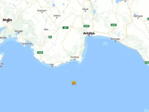Antalya Demre Açıklarında 4.7 Büyüklüğünde Deprem Meydana Geldi