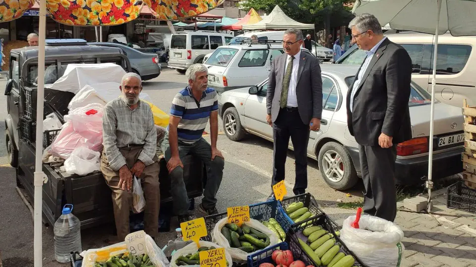 Şevki Akdağ Erzincan Buğday Pazarı'nda: "Esnaf ve Çiftçi Ayakta Kalkamaz Oldu" görseli