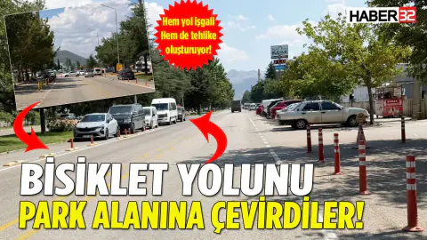 Isparta'da Bisiklet Yolu Park Alanına Dönüştü: Sürücüler ve Bisikletliler İsyan Ediyor